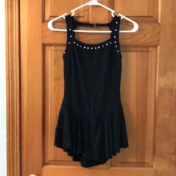 Dresses & Skirts - Handmade black figure skating dress